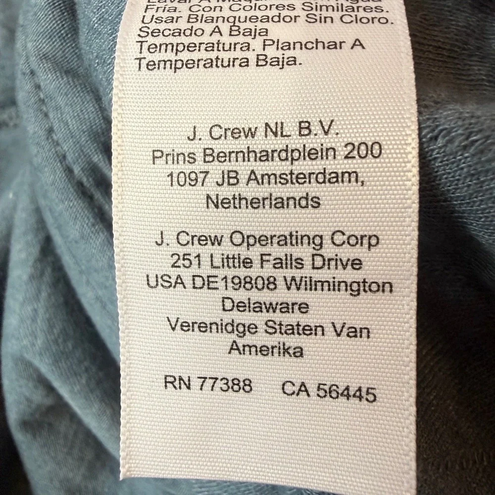 J. Crew Quilted Puffer‎ Vest Men's Size Medium Blue Full Zip Pockets